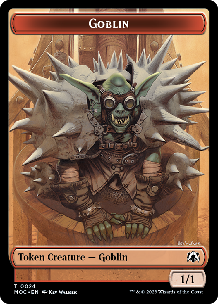Goblin // Sliver Double-Sided Token [March of the Machine Commander Tokens] | Spectrum Games