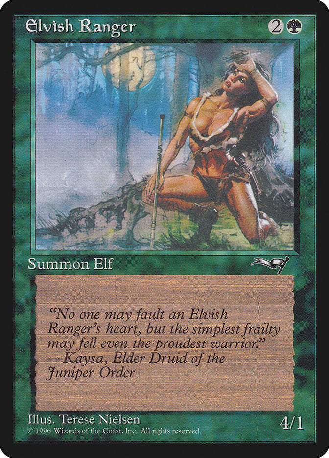 Elvish Ranger (Moon Background) [Alliances] | Spectrum Games