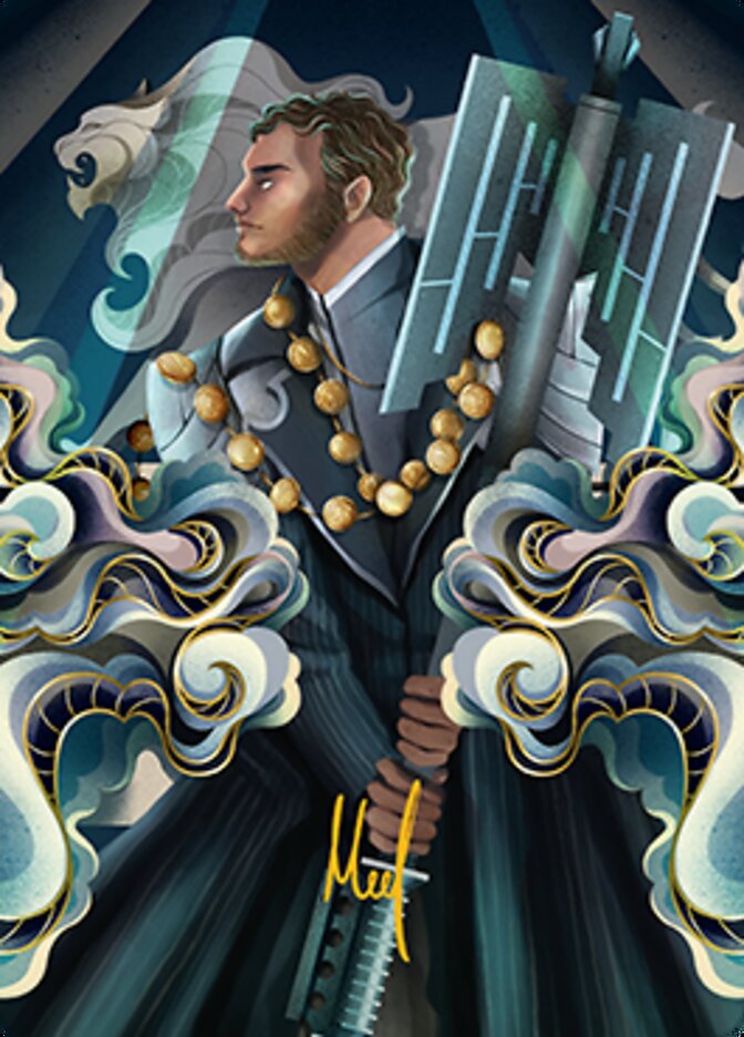 Rafiq of the Many Art Card (Gold-Stamped Signature) [Streets of New Capenna Art Series] | Spectrum Games