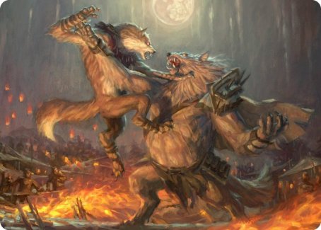 Duel for Dominance Art Card [Innistrad: Midnight Hunt Art Series] | Spectrum Games