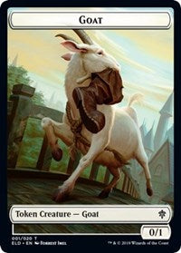 Goat // Food (17) Double-sided Token [Throne of Eldraine Tokens] | Spectrum Games