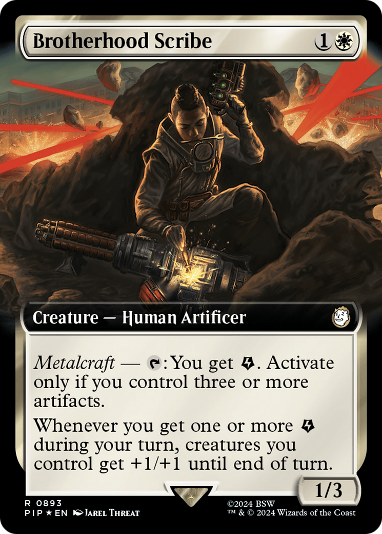 Brotherhood Scribe (Extended Art) (Surge Foil) [Fallout] | Spectrum Games