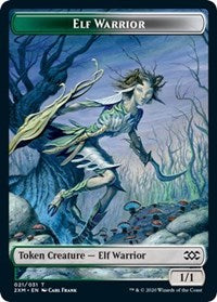 Elf Warrior // Plant Double-sided Token [Double Masters Tokens] | Spectrum Games