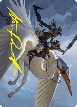 Gryffwing Cavalry Art Card (Gold-Stamped Signature) [Innistrad: Crimson Vow Art Series] | Spectrum Games