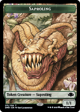Elephant // Saproling Double-Sided Token [Dominaria Remastered Tokens] | Spectrum Games