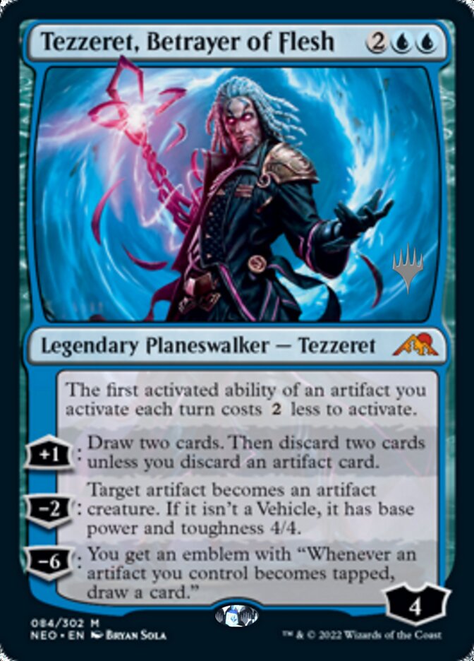 Tezzeret, Betrayer of Flesh (Promo Pack) [Kamigawa: Neon Dynasty Promos] | Spectrum Games