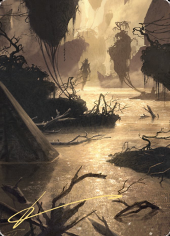 Murkwater Pathway Art Card (Gold-Stamped Signature) [Zendikar Rising Art Series] | Spectrum Games