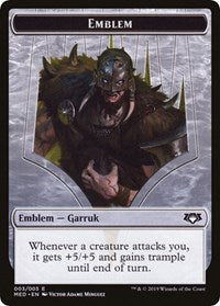Emblem - Garruk, Apex Predator [Mythic Edition: War of the Spark] | Spectrum Games