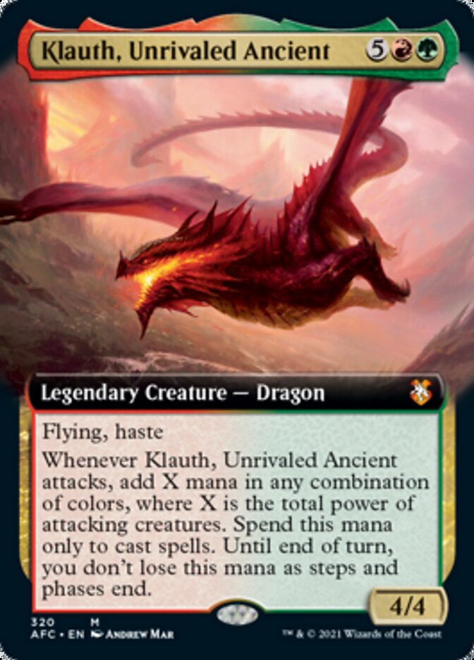 Klauth, Unrivaled Ancient (Extended) [Dungeons & Dragons: Adventures in the Forgotten Realms Commander] | Spectrum Games