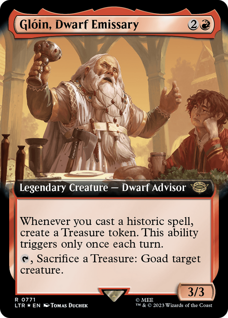 Gloin, Dwarf Emissary (Extended Art) (Surge Foil) [The Lord of the Rings: Tales of Middle-Earth] | Spectrum Games