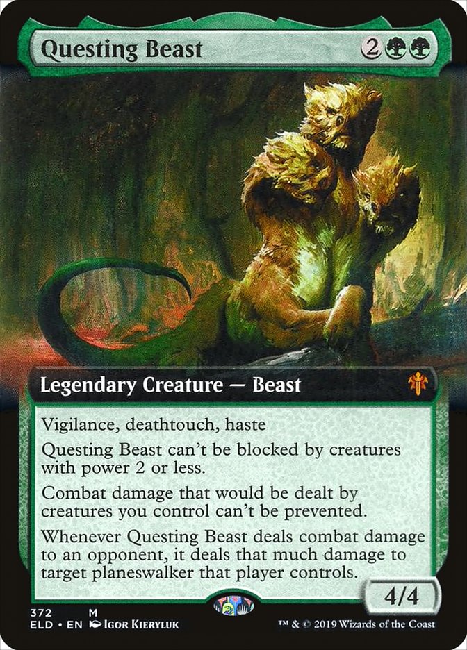 Questing Beast (Extended Art) [Throne of Eldraine] | Spectrum Games