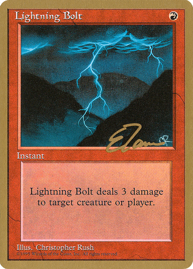 Lightning Bolt (Eric Tam) [Pro Tour Collector Set] | Spectrum Games