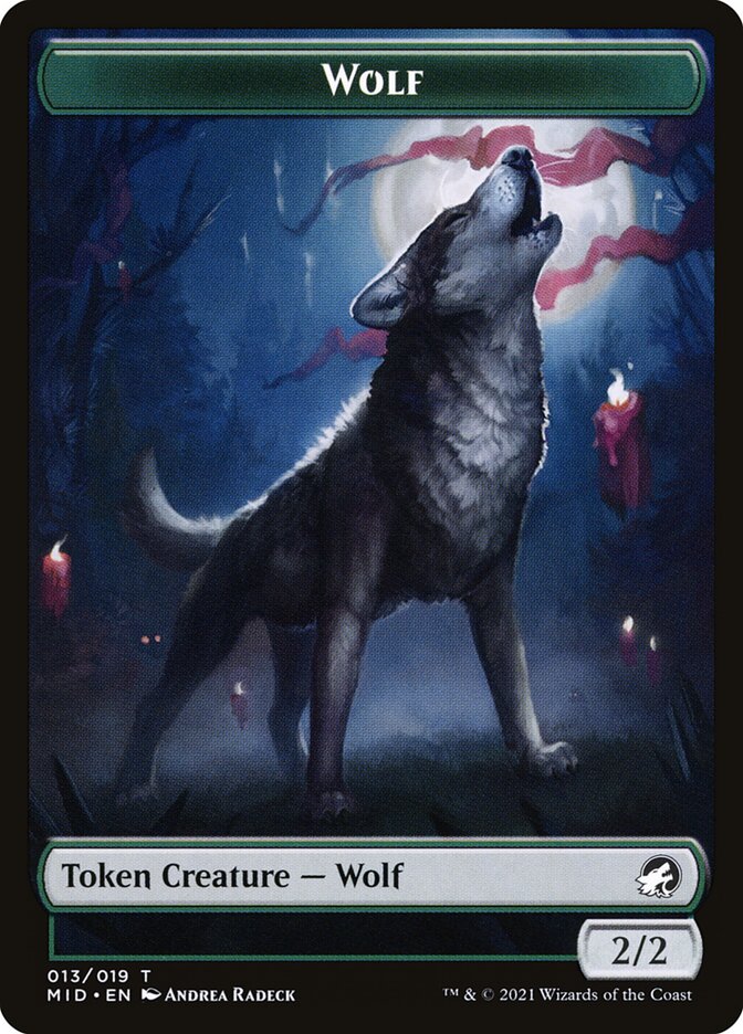 Wolf (013) // Clue (016) Double-sided Token [Challenger Decks 2022 Tokens] | Spectrum Games