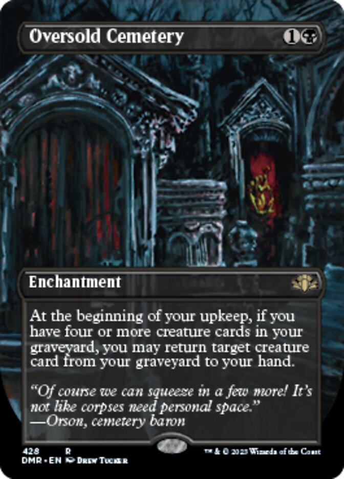 Oversold Cemetery (Borderless Alternate Art) [Dominaria Remastered] | Spectrum Games