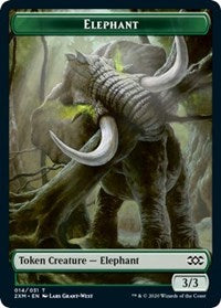 Elephant // Golem Double-sided Token [Double Masters Tokens] | Spectrum Games