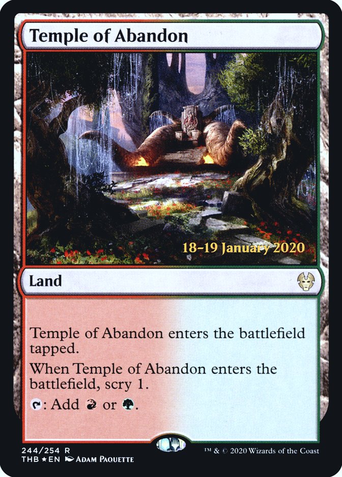 Temple of Abandon [Theros Beyond Death Prerelease Promos] | Spectrum Games