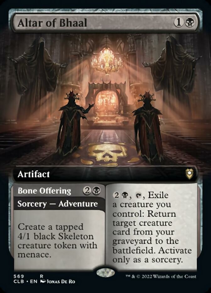 Altar of Bhaal // Bone Offering (Extended Art) [Commander Legends: Battle for Baldur's Gate] | Spectrum Games
