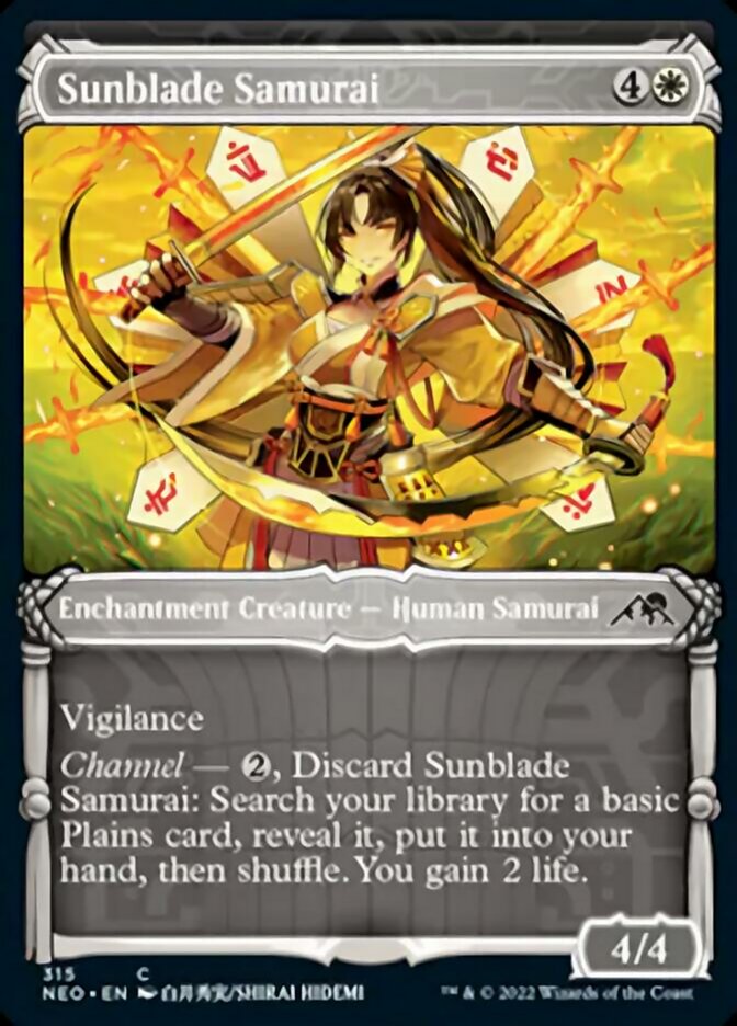 Sunblade Samurai (Showcase Samurai) [Kamigawa: Neon Dynasty] | Spectrum Games