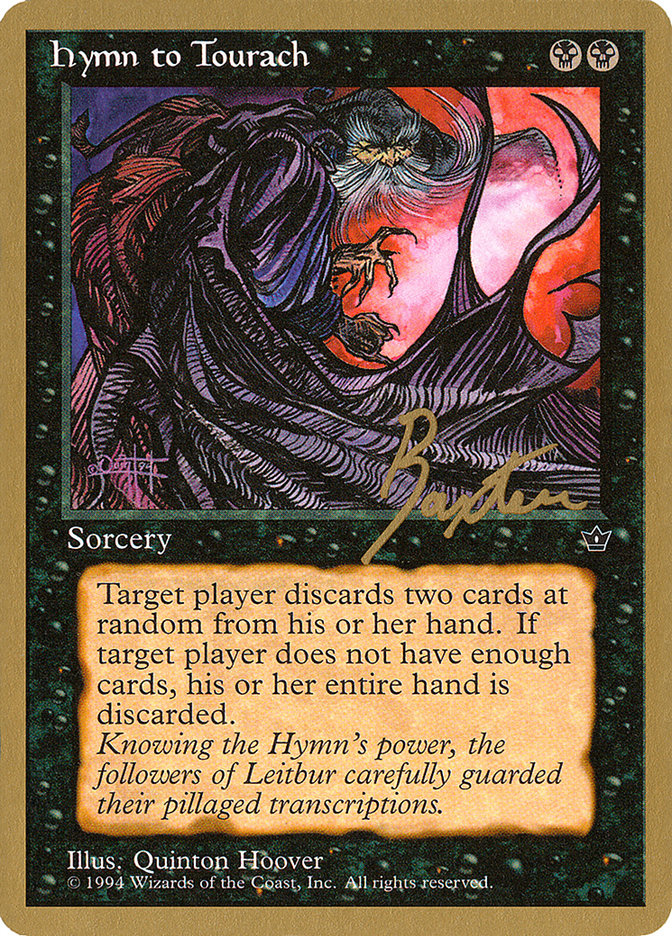 Hymn to Tourach (Cloak) (George Baxter) [Pro Tour Collector Set] | Spectrum Games