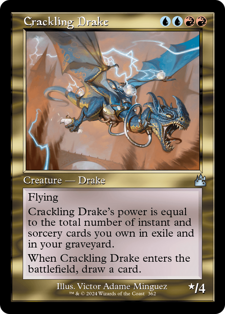 Crackling Drake (Retro Frame) [Ravnica Remastered] | Spectrum Games
