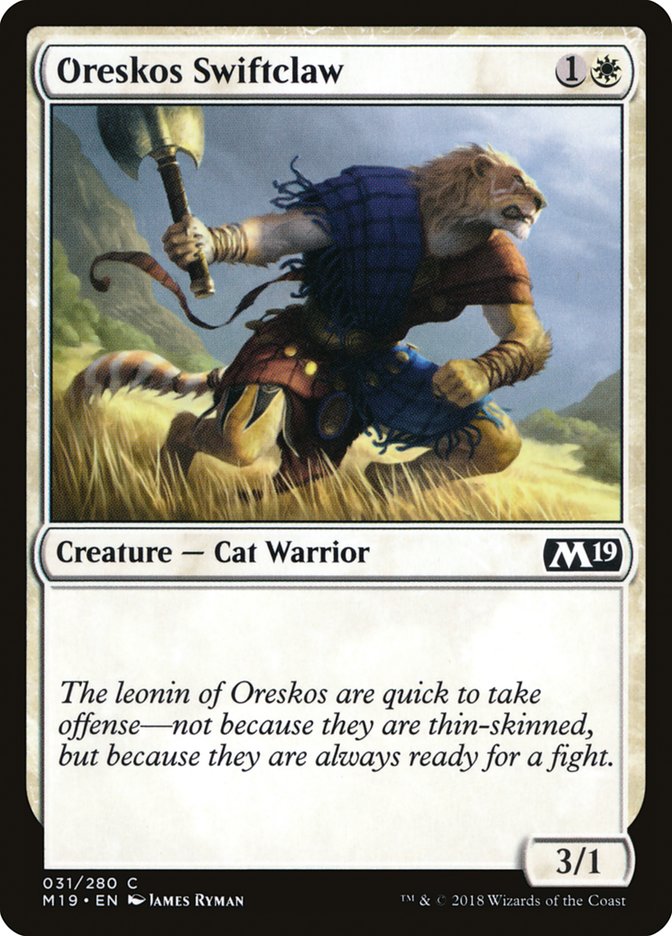 Oreskos Swiftclaw [Core Set 2019] | Spectrum Games