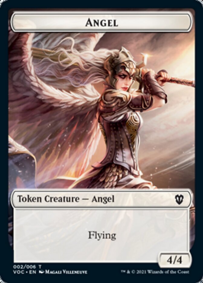 Angel // Clue Double-sided Token [Innistrad: Crimson Vow Commander Tokens] | Spectrum Games