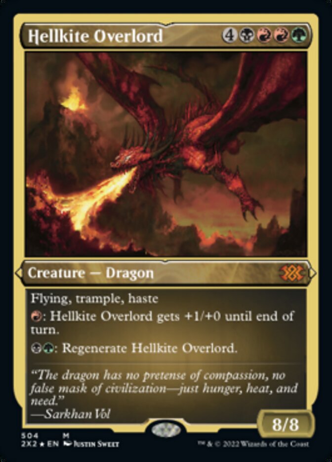 Hellkite Overlord (Foil Etched) [Double Masters 2022] | Spectrum Games