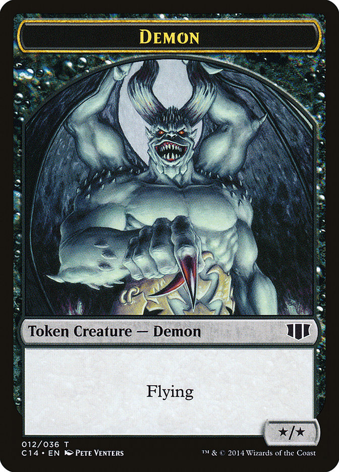 Demon (012/036) // Zombie (016/036) Double-sided Token [Commander 2014 Tokens] | Spectrum Games