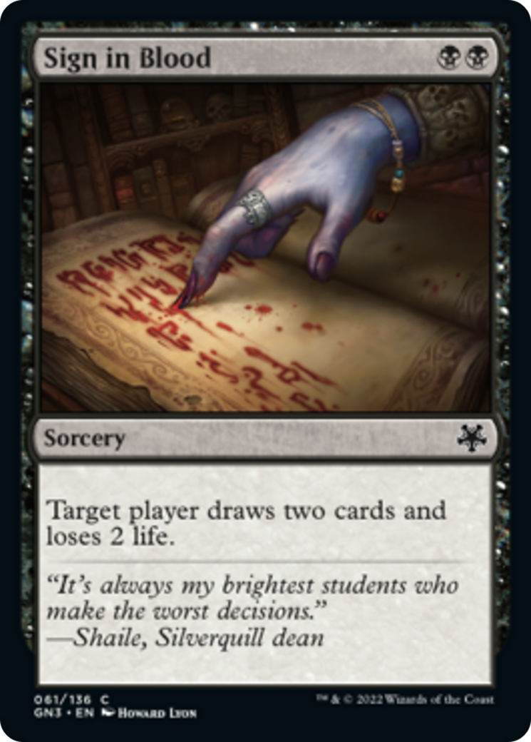 Sign in Blood [Game Night: Free-for-All] | Spectrum Games