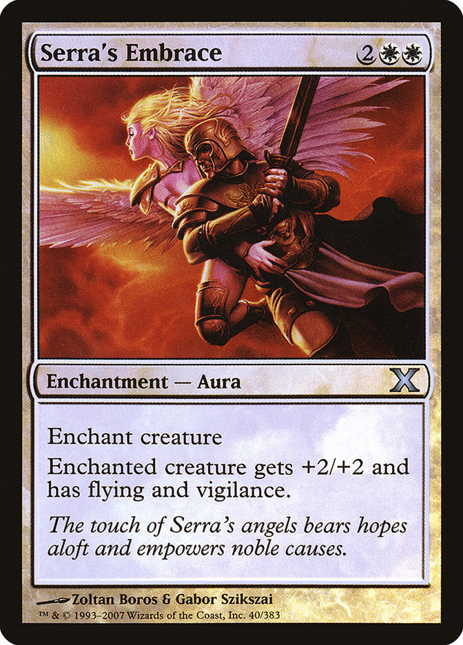 Serra's Embrace (Premium Foil) [Tenth Edition] | Spectrum Games