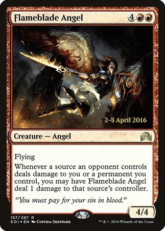 Flameblade Angel [Shadows over Innistrad Promos] | Spectrum Games