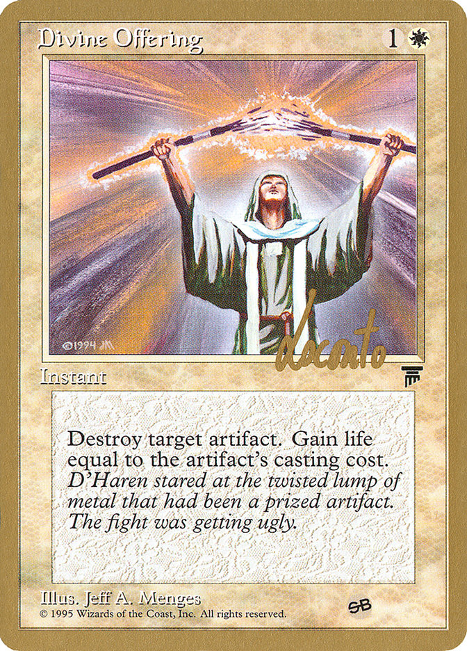 Divine Offering (Michael Loconto) (SB) [Pro Tour Collector Set] | Spectrum Games