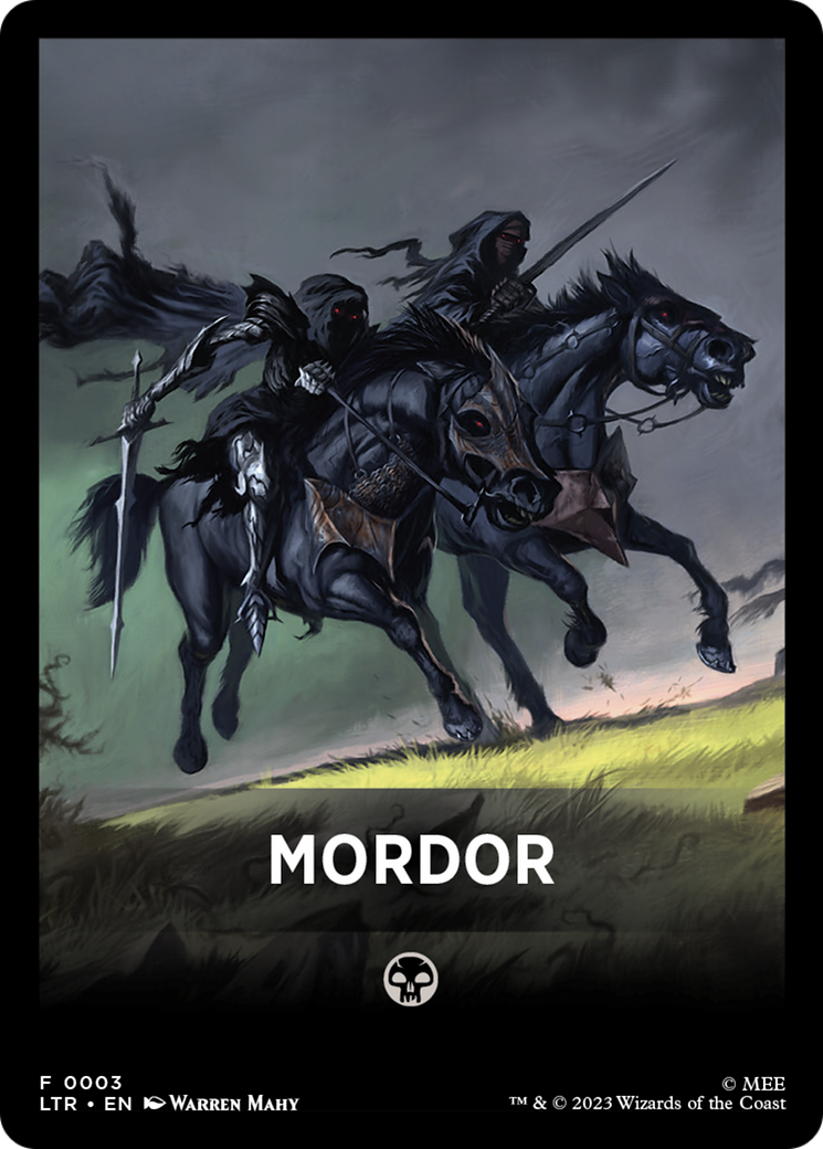 Mordor Theme Card [The Lord of the Rings: Tales of Middle-Earth Tokens] | Spectrum Games