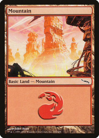 Mountain (302) [Mirrodin] | Spectrum Games