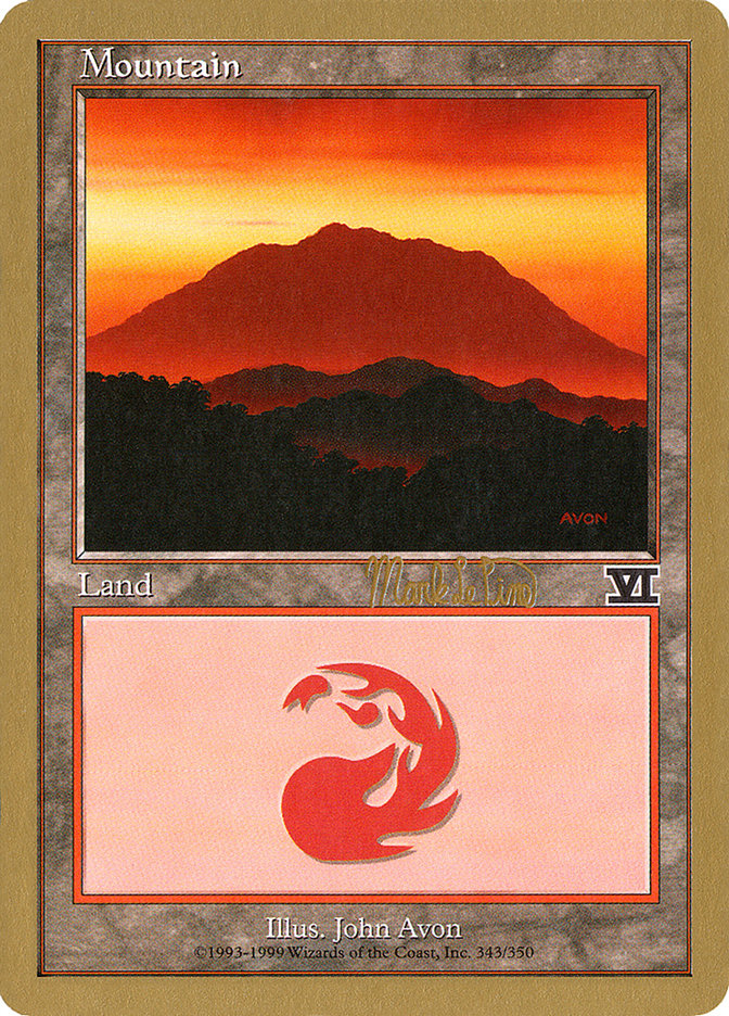 Mountain (mlp346a) (Mark Le Pine) [World Championship Decks 1999] | Spectrum Games