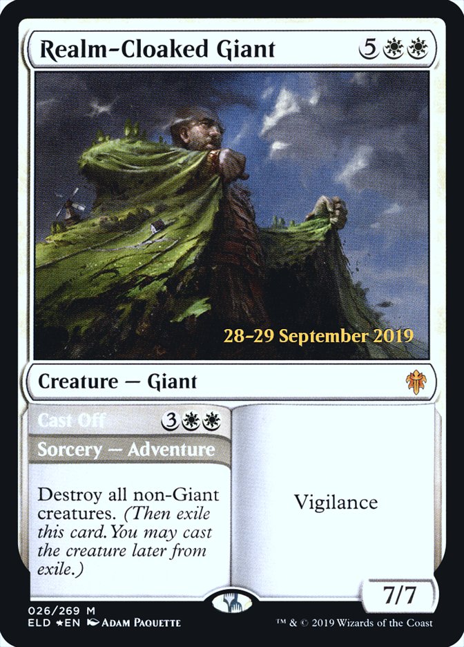 Realm-Cloaked Giant // Cast Off  [Throne of Eldraine Prerelease Promos] | Spectrum Games