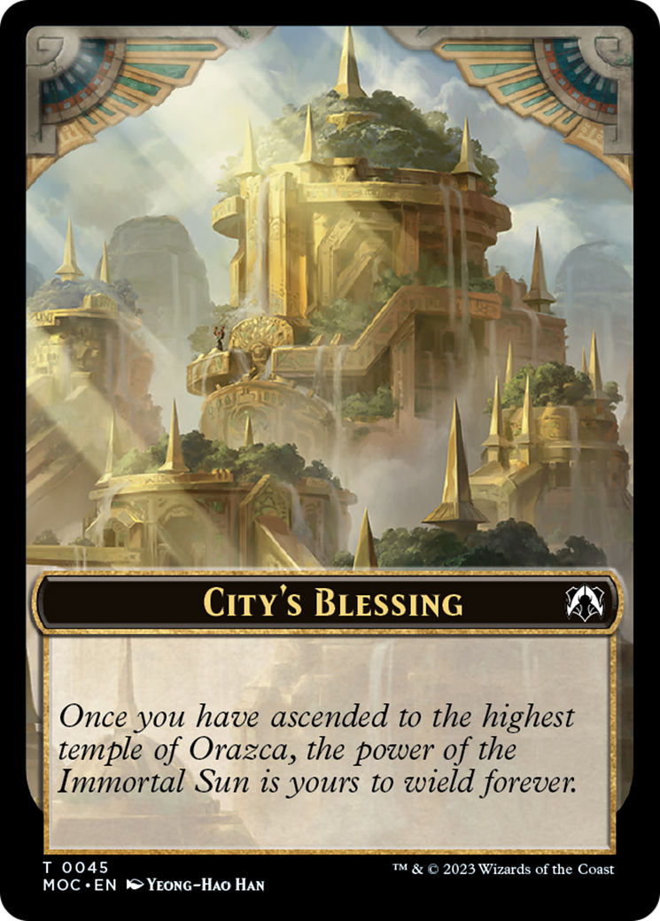 Elephant // City's Blessing Double-Sided Token [March of the Machine Commander Tokens] | Spectrum Games