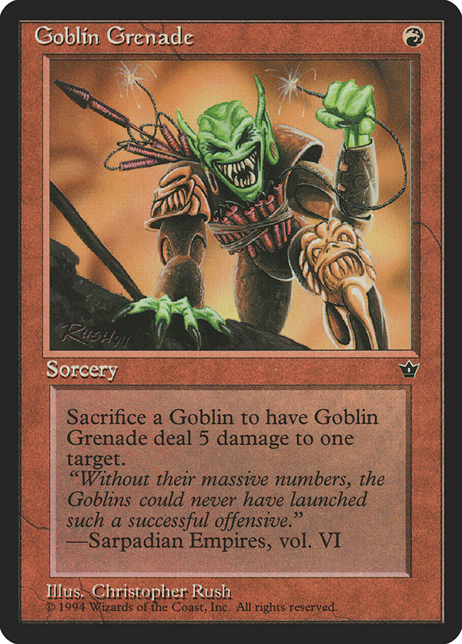Goblin Grenade (Christopher Rush) [Fallen Empires] | Spectrum Games