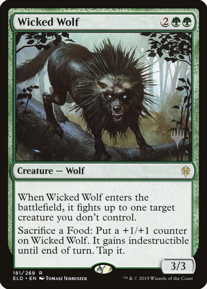 Wicked Wolf (Promo Pack) [Throne of Eldraine Promos] | Spectrum Games