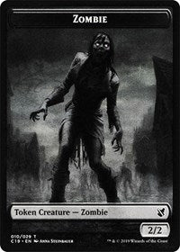 Zombie (010) // Zombie (011) Double-sided Token [Commander 2019 Tokens] | Spectrum Games