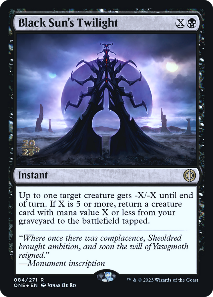 Black Sun's Twilight [Phyrexia: All Will Be One Prerelease Promos] | Spectrum Games