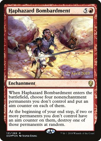 Haphazard Bombardment [Dominaria Promos] | Spectrum Games