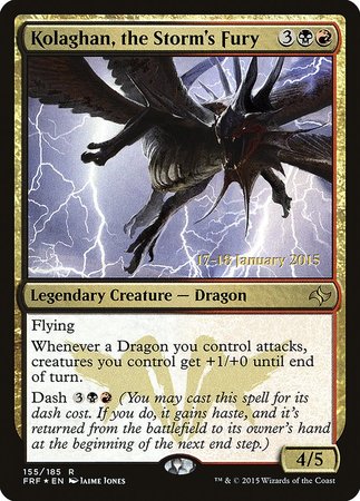 Kolaghan, the Storm's Fury [Fate Reforged Promos] | Spectrum Games