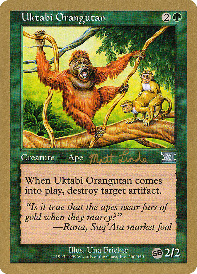 Uktabi Orangutan (Matt Linde) (SB) [World Championship Decks 1999] | Spectrum Games