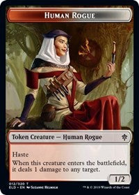 Human Rogue // Food (16) Double-sided Token [Throne of Eldraine Tokens] | Spectrum Games