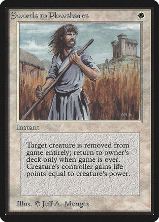 Swords to Plowshares [Limited Edition Beta] | Spectrum Games