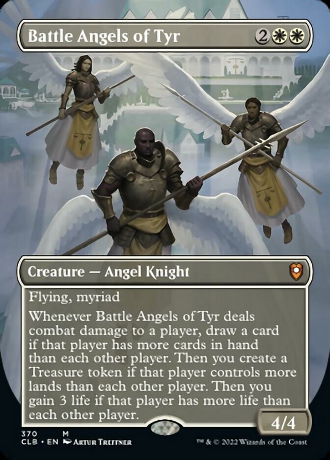 Battle Angels of Tyr (Borderless Alternate Art) [Commander Legends: Battle for Baldur's Gate] | Spectrum Games