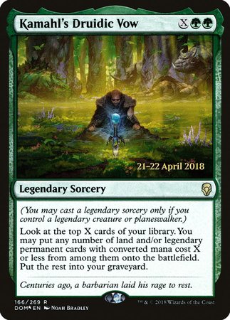 Kamahl's Druidic Vow [Dominaria Promos] | Spectrum Games