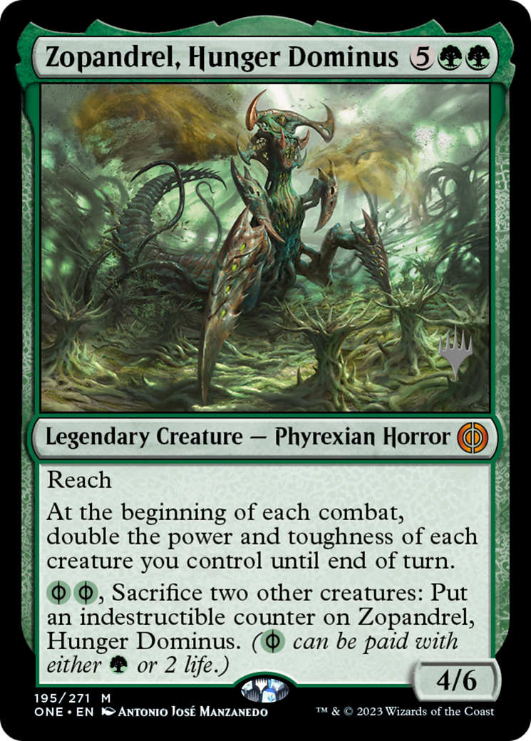 Zopandrel, Hunger Dominus (Promo Pack) [Phyrexia: All Will Be One Promos] | Spectrum Games