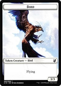 Bird (002) // Sculpture Double-sided Token [Commander 2019 Tokens] | Spectrum Games